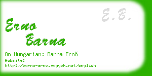 erno barna business card