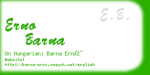 erno barna business card